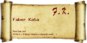 Faber Kata névjegykártya